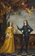 Gerard van Honthorst Willem II (1626-50), prince of Orange, and his wife Maria Stuart (1631-60) oil painting artist